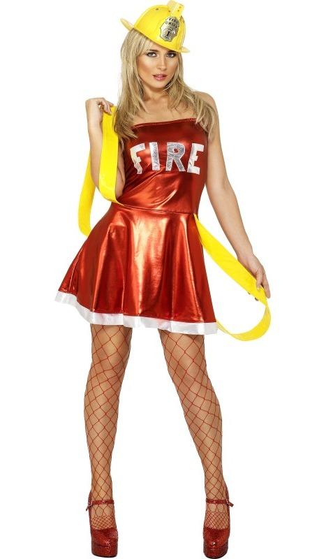 Hot Stuff Fever Firefighter Fancy Dress Costume