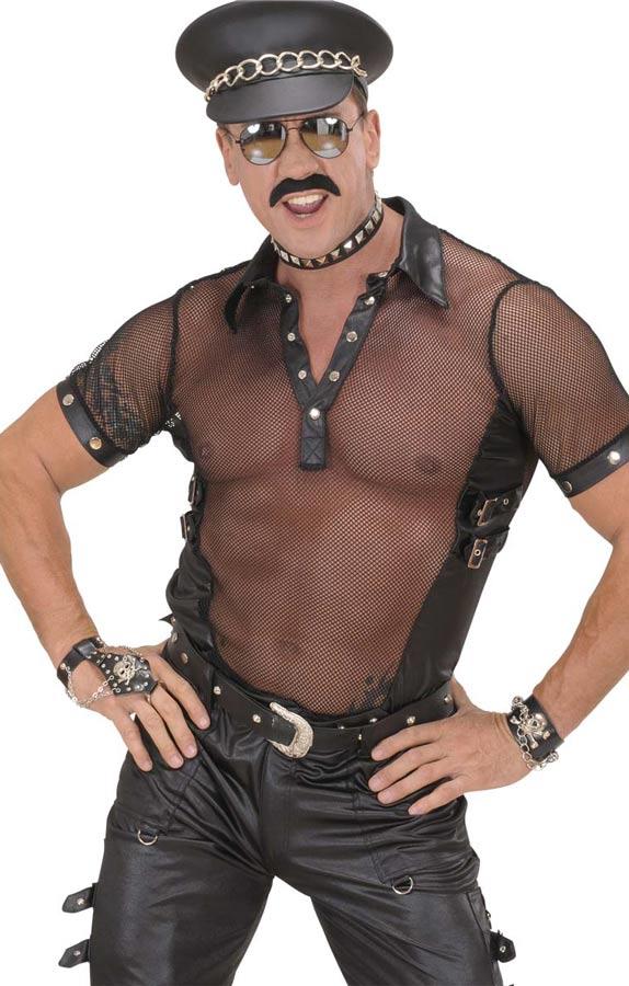 Studded Skull Fingerglove with Chains