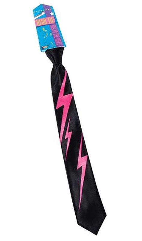 Black Tie with Pink Lightning Bolts