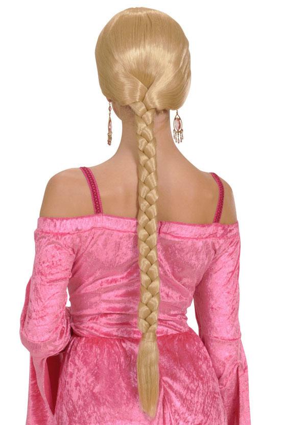Rear View of our Lady's Castle Beauty Blonde Wig with Long Plait  by Widmann R0725 available here at Karnival Costumes online party shop