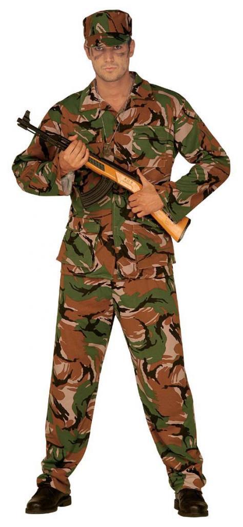 Gent's Military GI Joe Soldier Fancy Dress Costume by Widmann 4433 available here at Karnival Costumes online party shop