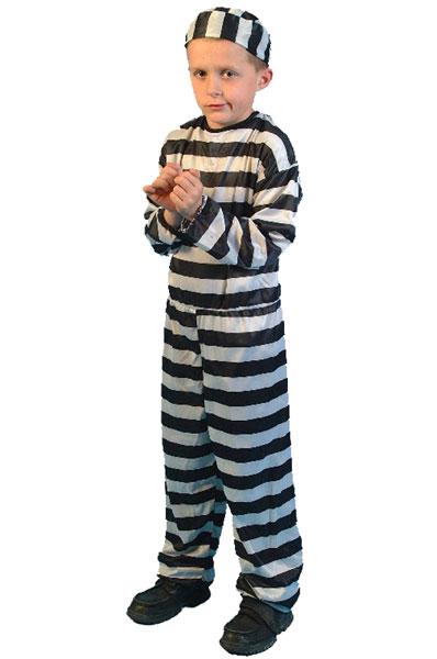 Convict Boy's Fancy Dress Costume