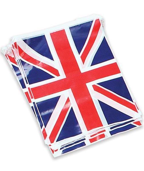 Union Jack Bunting 7mtrs in length with 25 Flags, great for Royal Occassions and celebrations PG022E available here at Karnival Costumes online party shop