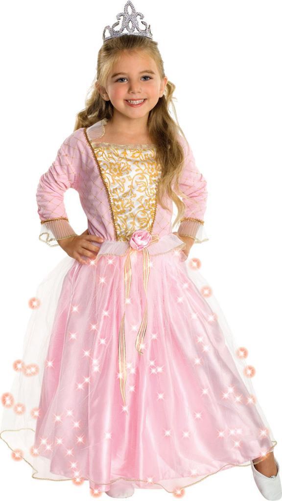 Girl's Rose Princess fancy dress costume with Lights from Karnival Costumes