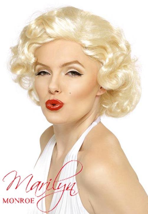 Marilyn Monroe Blonde Wig Fully licensed Hollywood Movie Star Wigs by Smiffy 42206 available here at Karnival Costumes online party shop