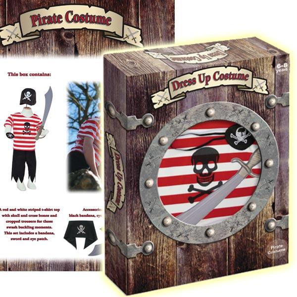Buccaneer Pirate Deluxe Costume - Boxed Childrens Costumes