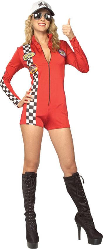 Secret Wishes Formula One Red Romper Suit - Adult Costumes