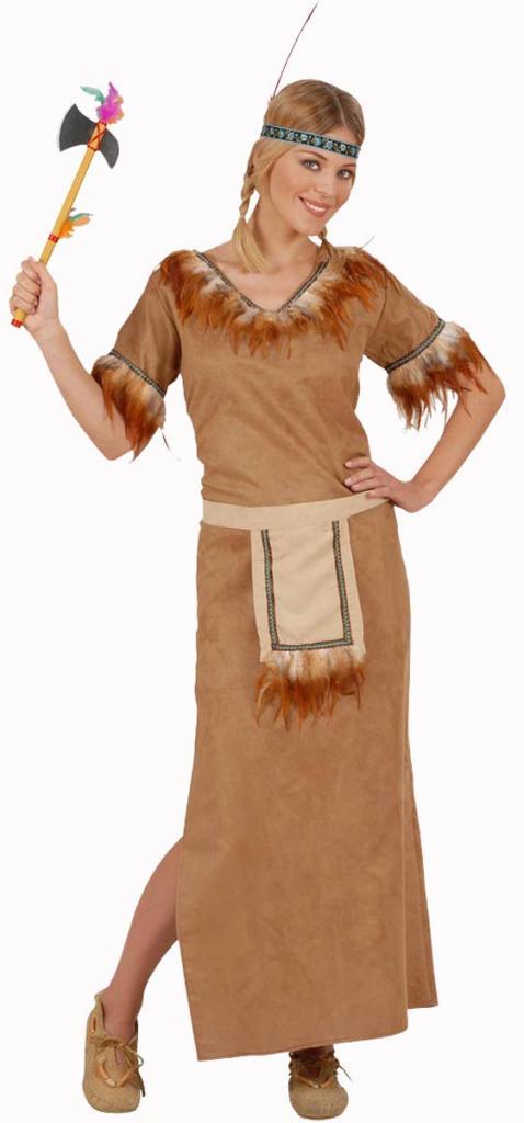 Mowhawk Indian Girl Costume - Squaw Fancy Dress - Alternate View