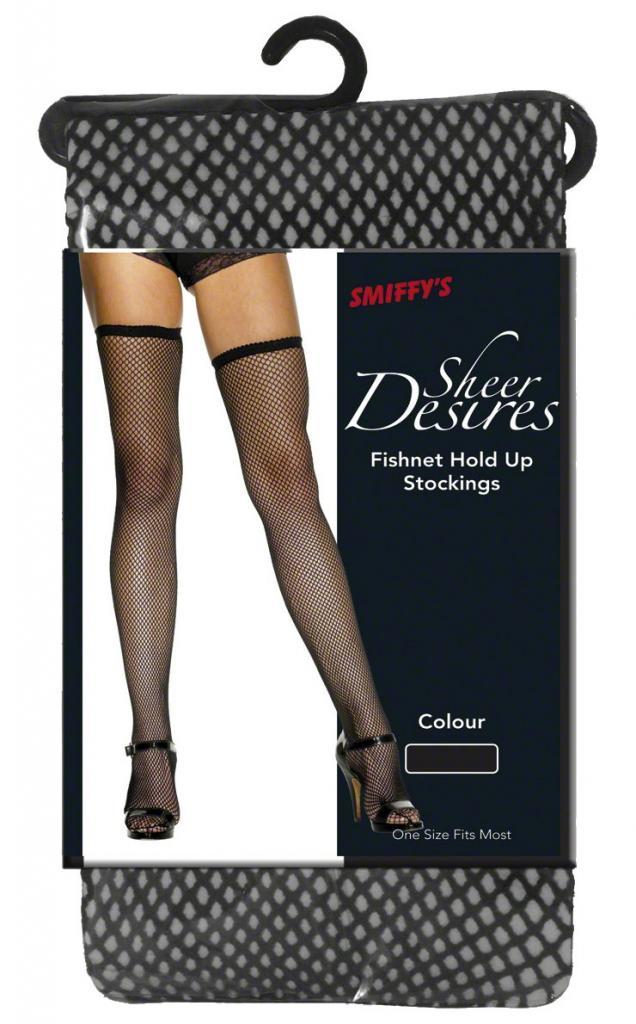 Black Fishnet Stockings - Packaging (subject to variation according to supplier)