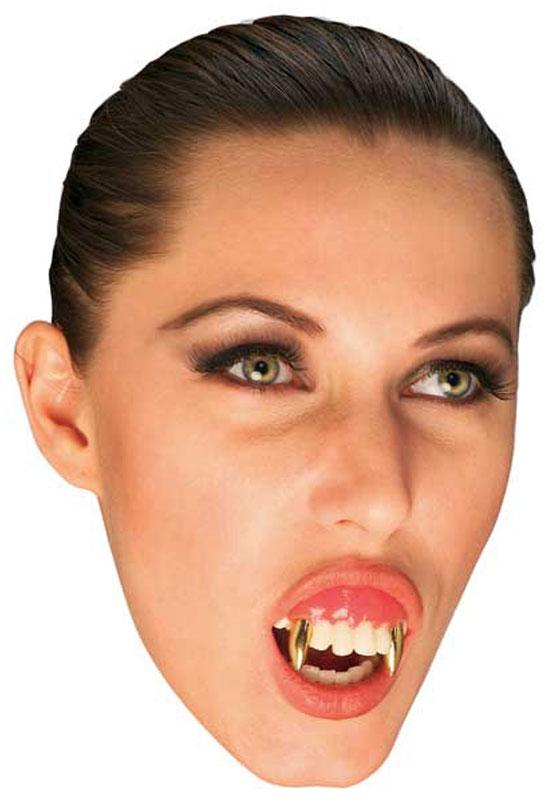 Vampire Teeth with Gold Fangs by Rubies 2422 Karnival Costumes