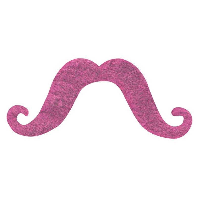 Pink Handlebar Moustache by Amscan 390122-103 from a huge collection of false moustaches and beards at Karnival Costumes online party shop