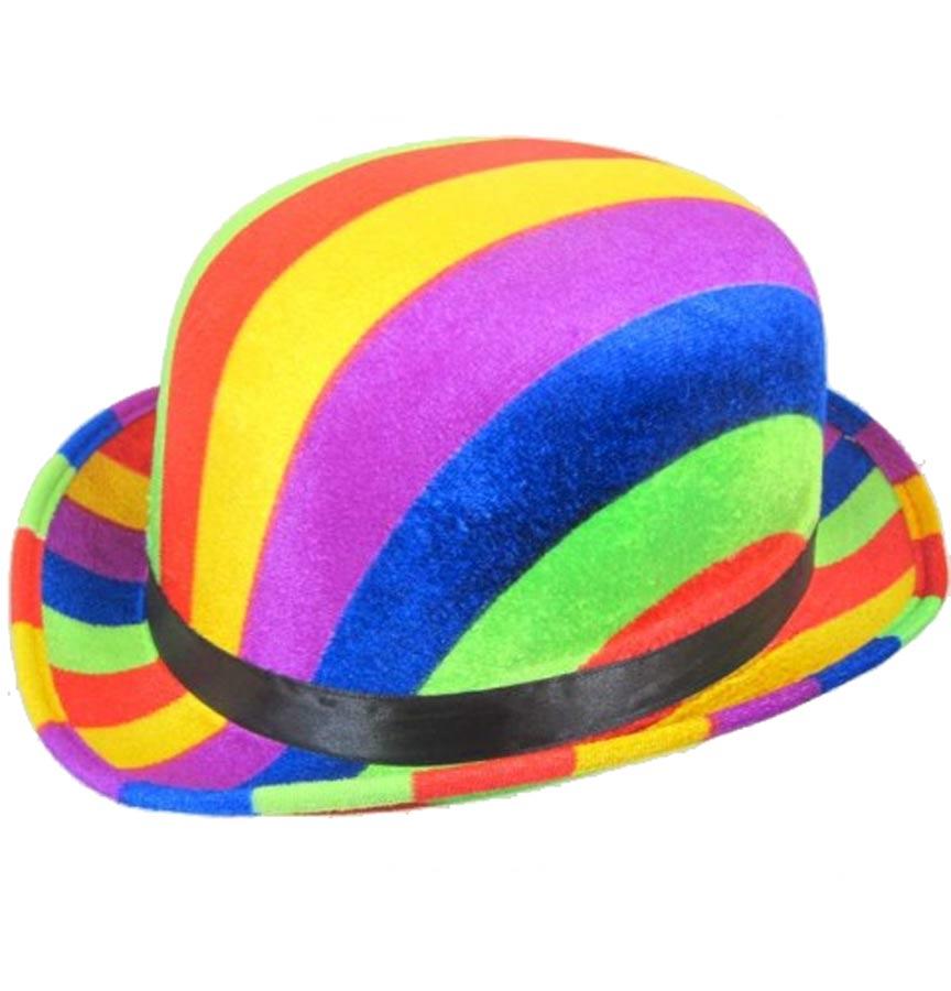Rainbow Colours Bowler Hat from Karnival Costumes