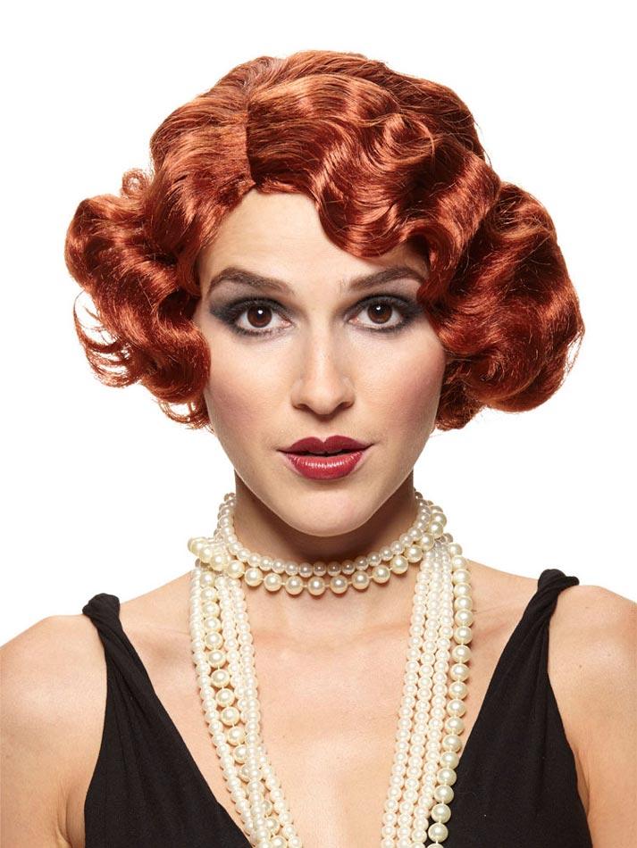 Gatsby Girl Wig in Ginger by SVI 5177682 available in the UK here at Karnival Costumes online party shop