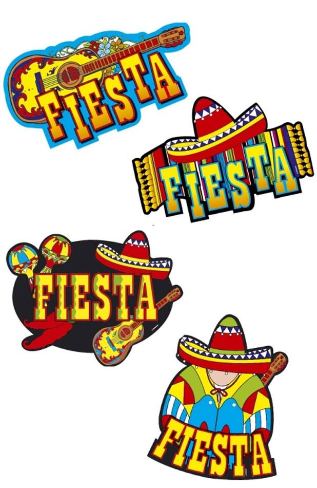 Mexican Party Cutouts - 4 different designs included