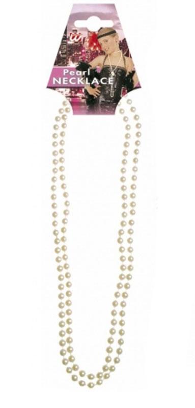 Pearl White Flapper Beads 100cm