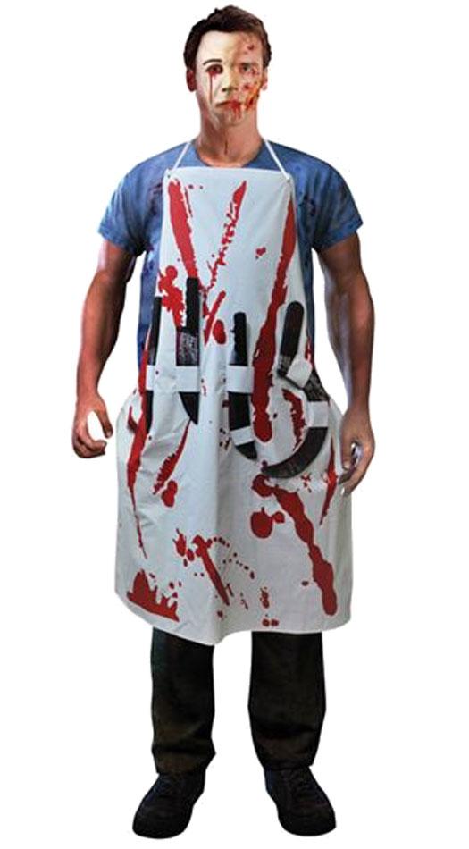 Bleeding Apron and Weapons for Halloween BA451 available from Karnival Costumes