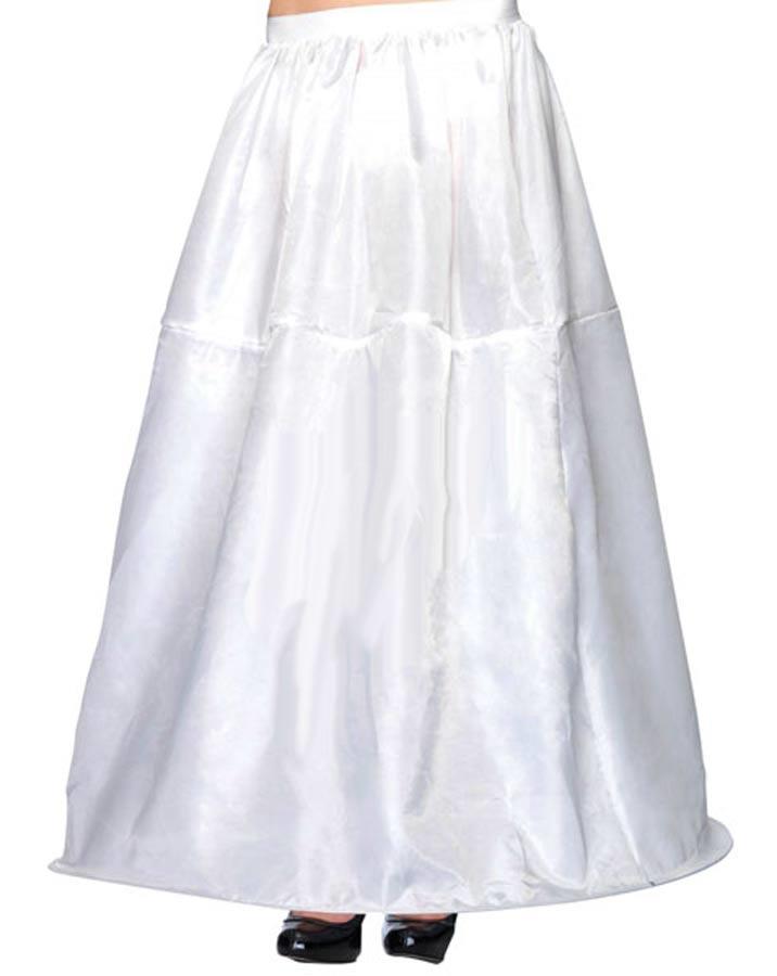 Long Hooped Petticoat in White PETT018 available from Karnival Costumes