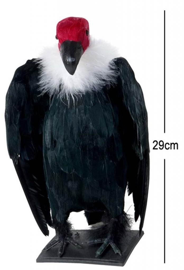 29cm tall Feathered Vulture for Halloween and Wild West parties by Widmann 7818V and available from Karnival Costumes