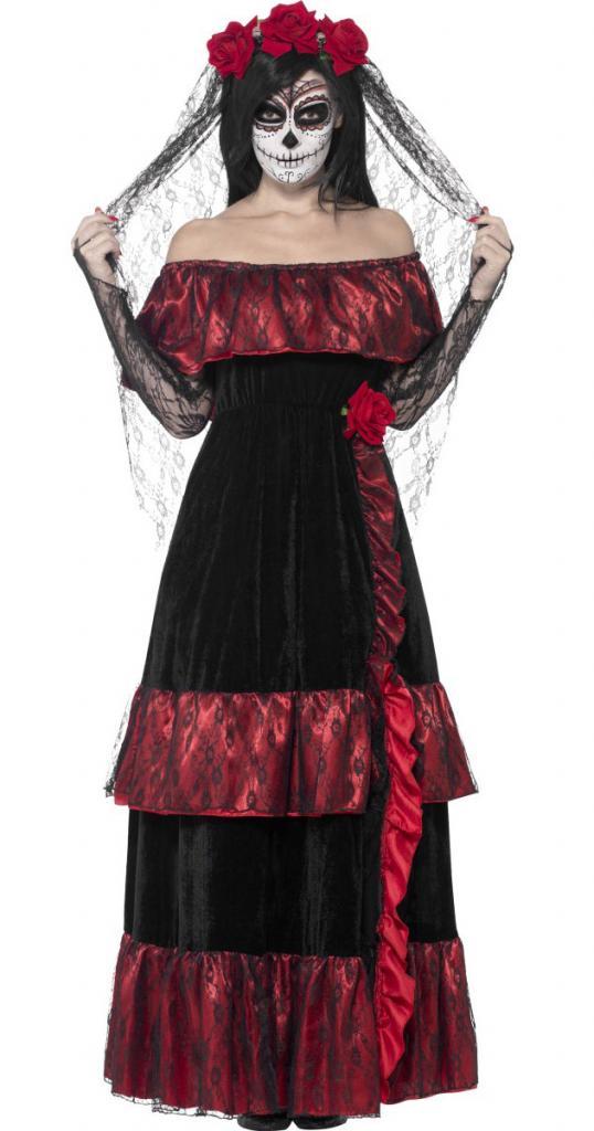 Dead Bride Day of the Dead Fancy Dress by Smiffy 43739 available from Karnival Costumes