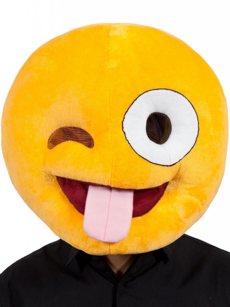 Crazy Face Emoticon Mascot Head by Wicked MH 1292 and available from Karnival Costumes