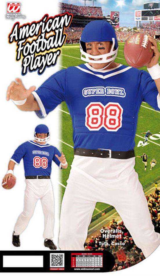 Packaging for the Super Bowl American Football Costume by Widmann 0392 which is available from Karnival Costumes