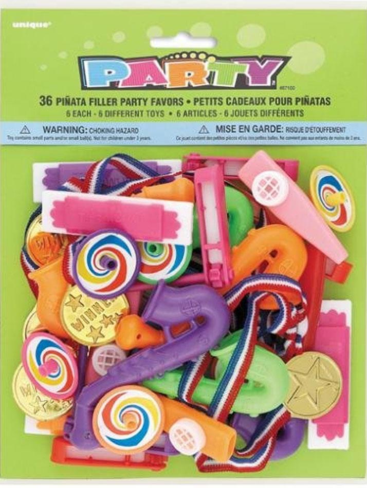 36 pce Pinata Filler Favour Pack by Unique 87100 and available from Karnival Costumes Online Party Shop