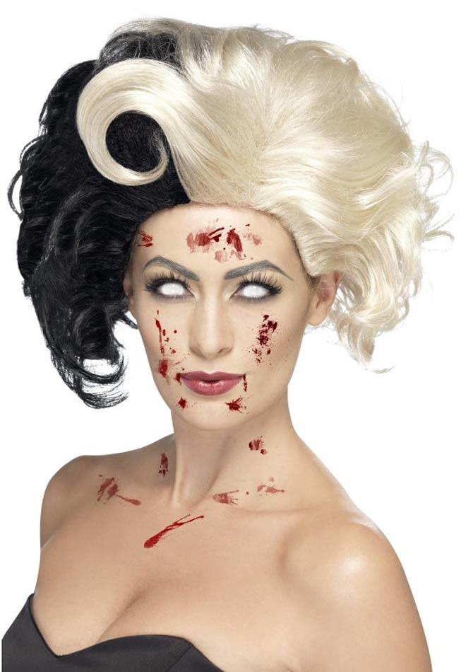 Deluxe Evil Madam Wig Cruella de Vil Character Costume Wig by Smiffys 44264 available from Karnival Costumes