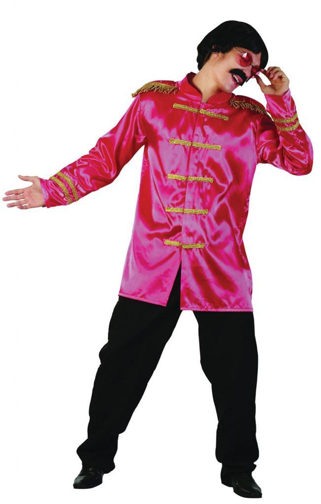 Beatles Pink Sgt Pepper Adult Fancy Dress Costume by Bristol Novelties AC413C available from Karnival Costumes