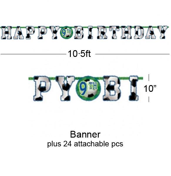 Amscan Banner 100 ° Compleanno Happy Birthday, Lunghezza 3,65 m, Larghezza 11,5 cm
