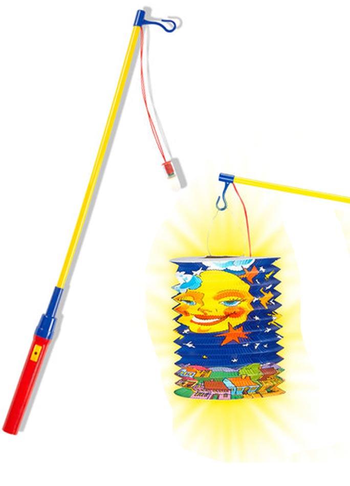 Lantern Carrying Stick with Light 50cm. Battery operated by Widmann 5392 available from Karnival Costumes online party shop. Carry your lanterns safely