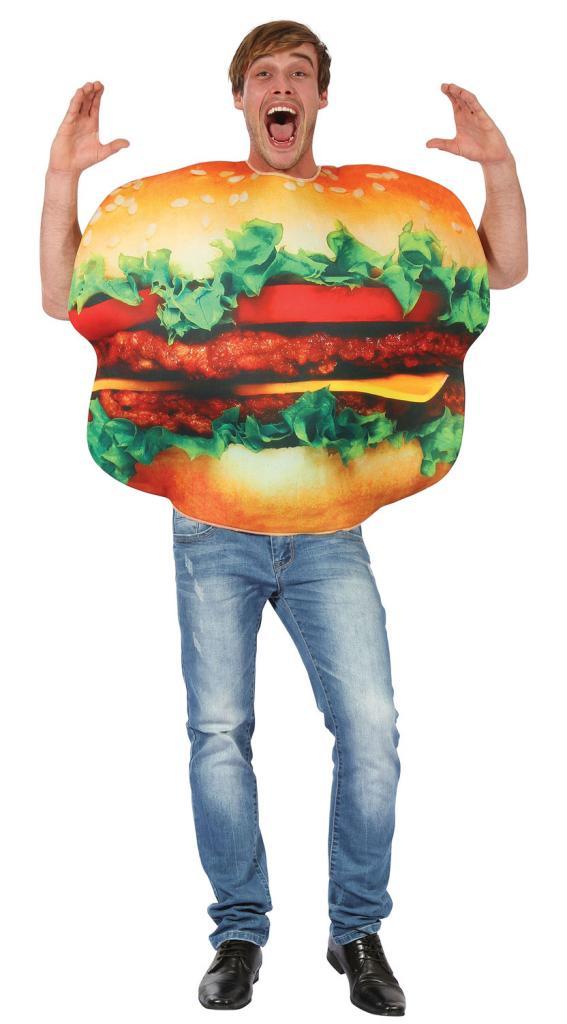 Burger Costume for Adults by Bristol Novelties AC247 available from a large collection of comical food outfits and fancy dress here at Karnival Costumes
