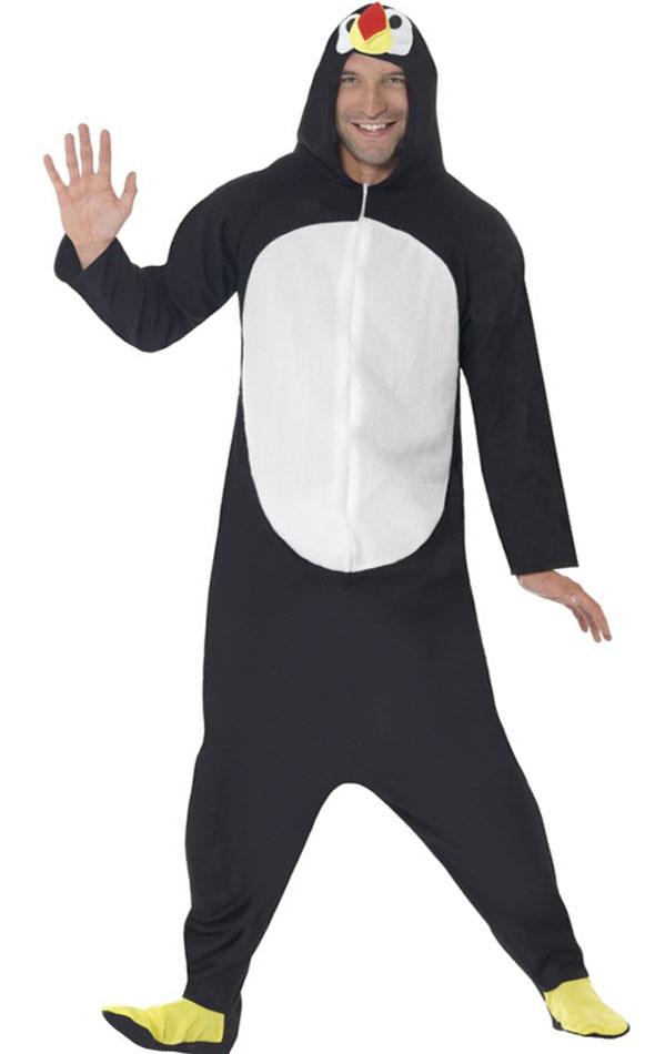 Penguin Adult Party Animal Onesie Costume by Smiffys 23632 available here at Karnival Costumes online Party Shop