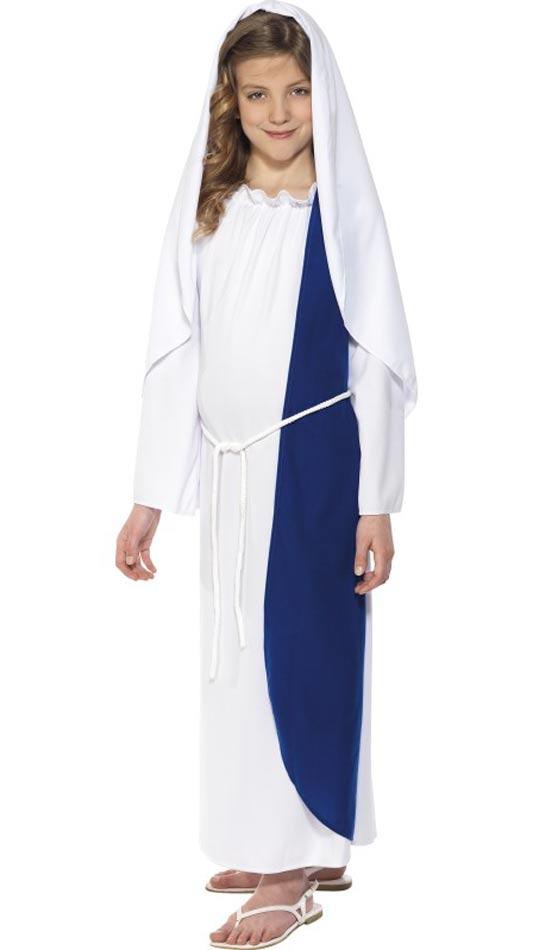 Girl's Nativity Mary Fancy Dress Costume by Smiffys 31292 available from Karnival Costumes Online Christmas Party Shop