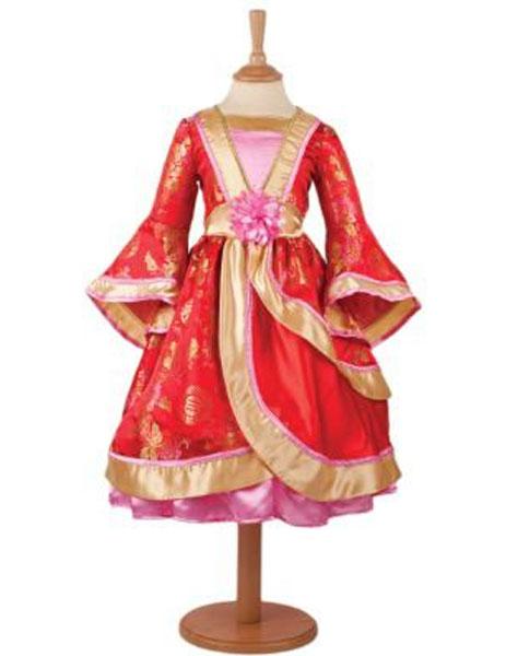 Deluxe Oriental Princess Fancy Dress  by Travis Designs OPR and available in sizes small, medium and large from the collection of Child Costumes at Karnival Costumes online party shop