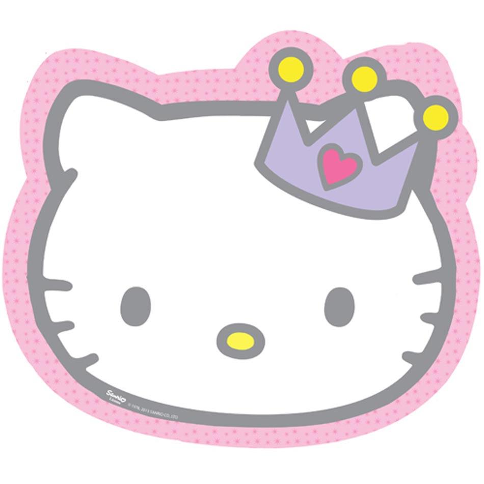 Hello Kitty Shaped Paper Party Plates by Gemma 20487 available here at Karnival Costumes online party shop