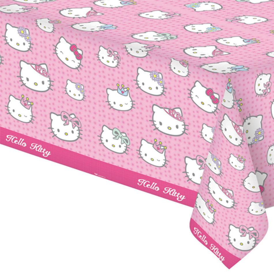 Hello Kitty Plastic Tablecover 138cm x 183cm by Gemma International 204117 available here at Karnival Costumes online party shop