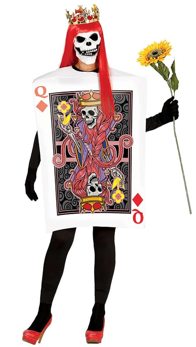 Queen of Hearts Black Playing Card Adult Fancy Dress Costume by Guirca 84445 available in the UK here at Karnival Costumes online party shop