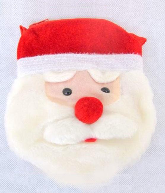 Santa Face Zipped Bag - Christmas Costume Accessories B6295 available here at Karnival Costumes online Christmas party shop