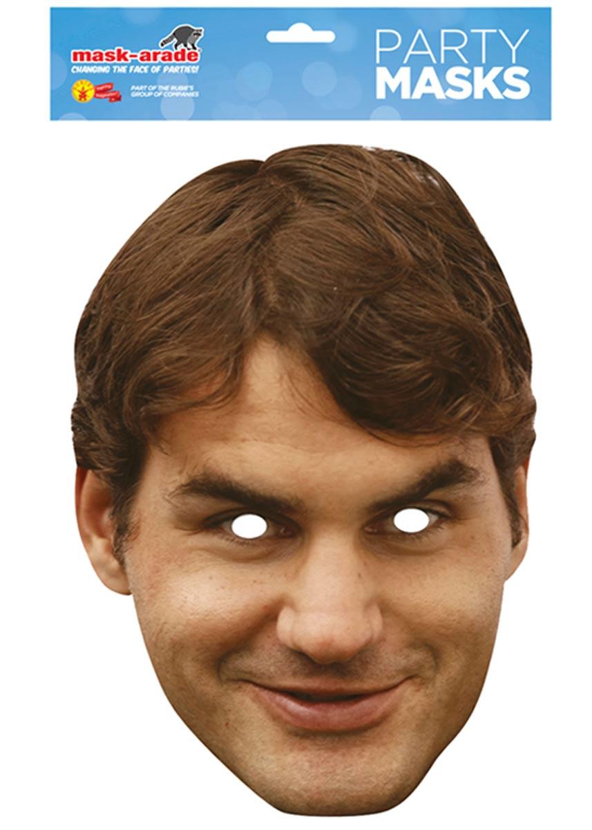 Roger Federer Celebrity Face Mask by Mask-erade RFEDE01 available here at Karnival Costumes online party shop