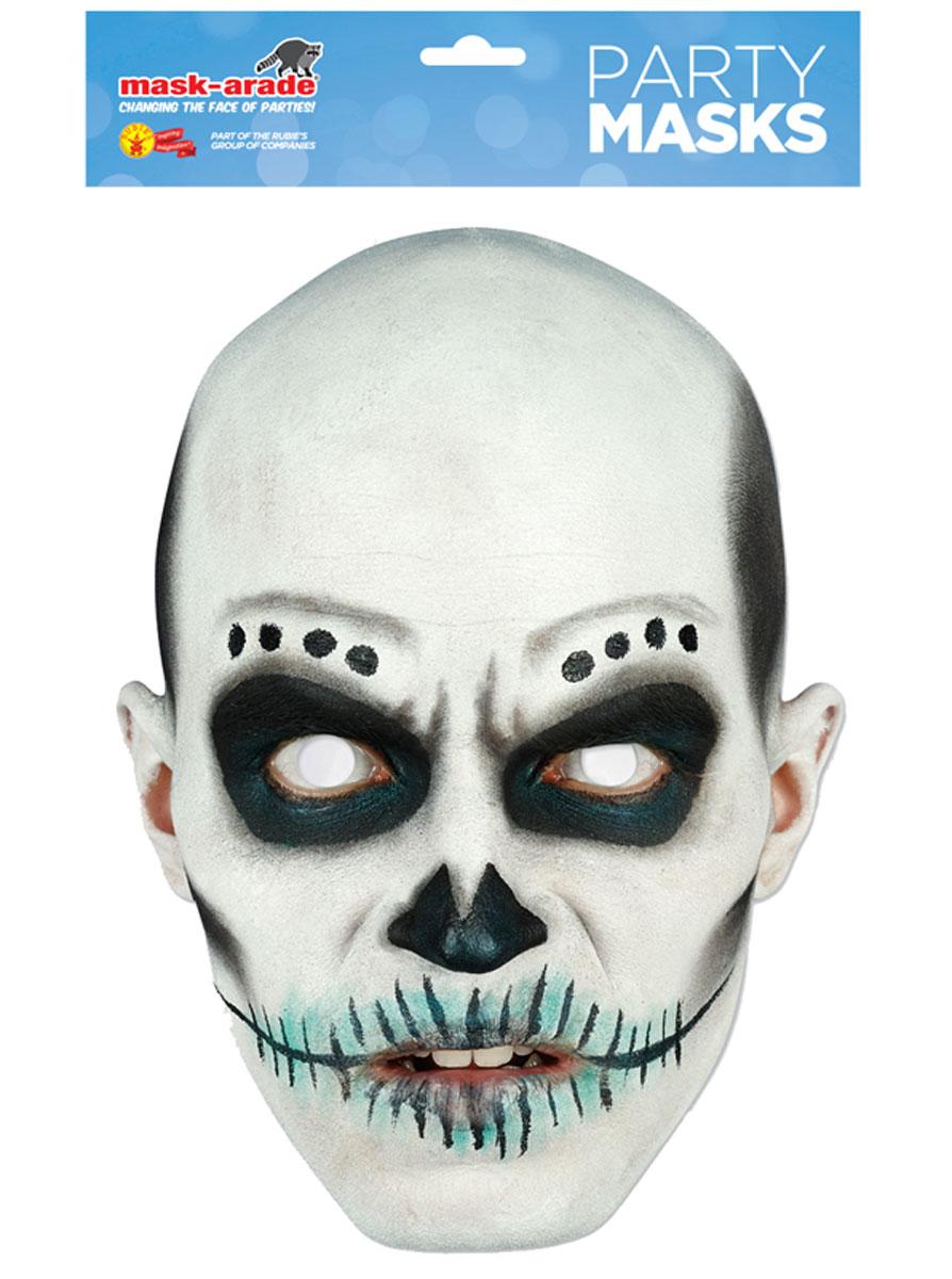 Day of the Dead Male Face Mask by Mask-arade DDMAL01 available here at Karnival Costumes online party shop