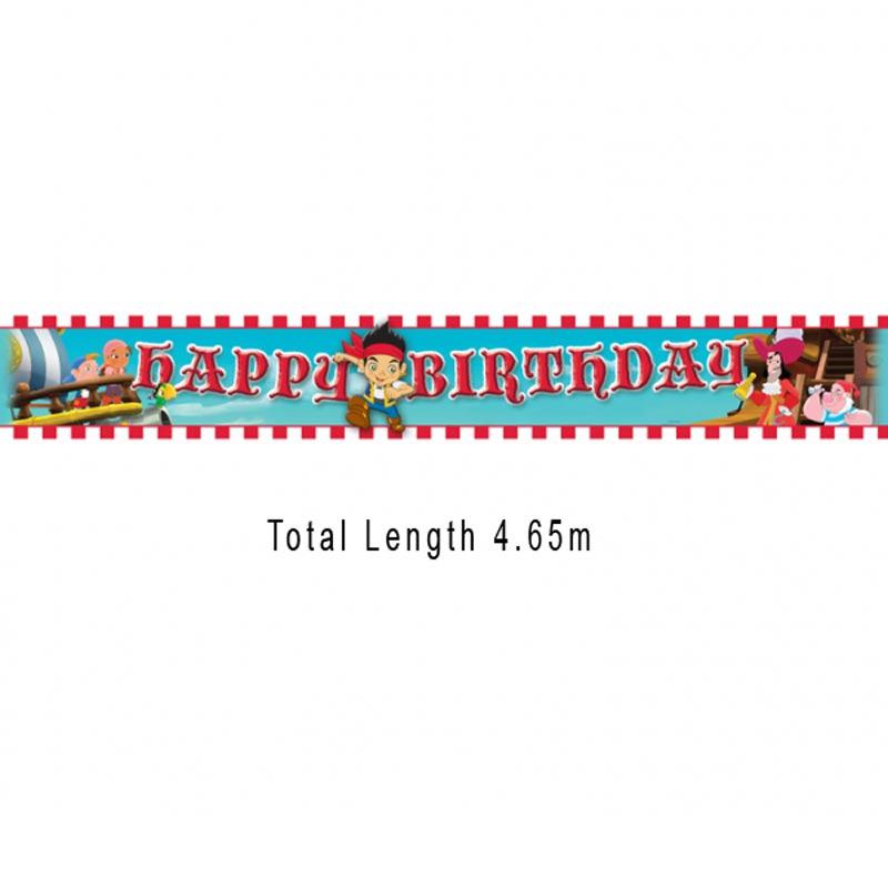 Jake & the Neverland Pirates Foil Banner 4.65m long by Amscan 996461 available here at Karnival Costumes online party shop
