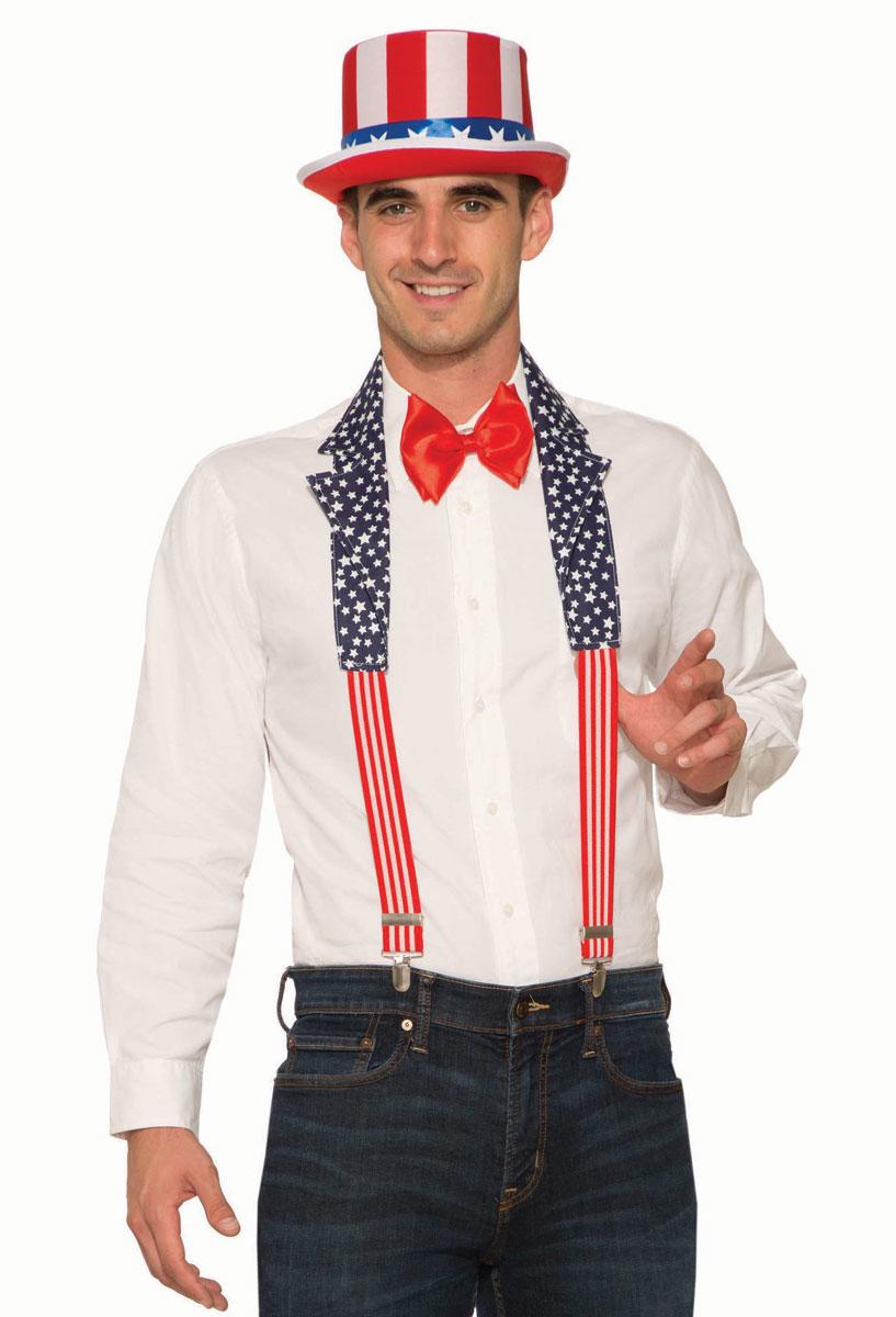 USA Patriotic Collar and Braces by Forum Novelties 80932 available here at Karnival Costumes online party shop