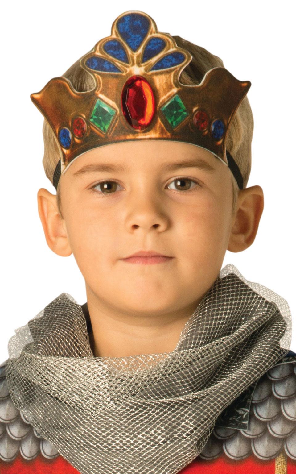 Soft crown included with our boy's King Arthur Fancy Dress Costume by Rubies 630701 available here at Karnival Costumes online party sho