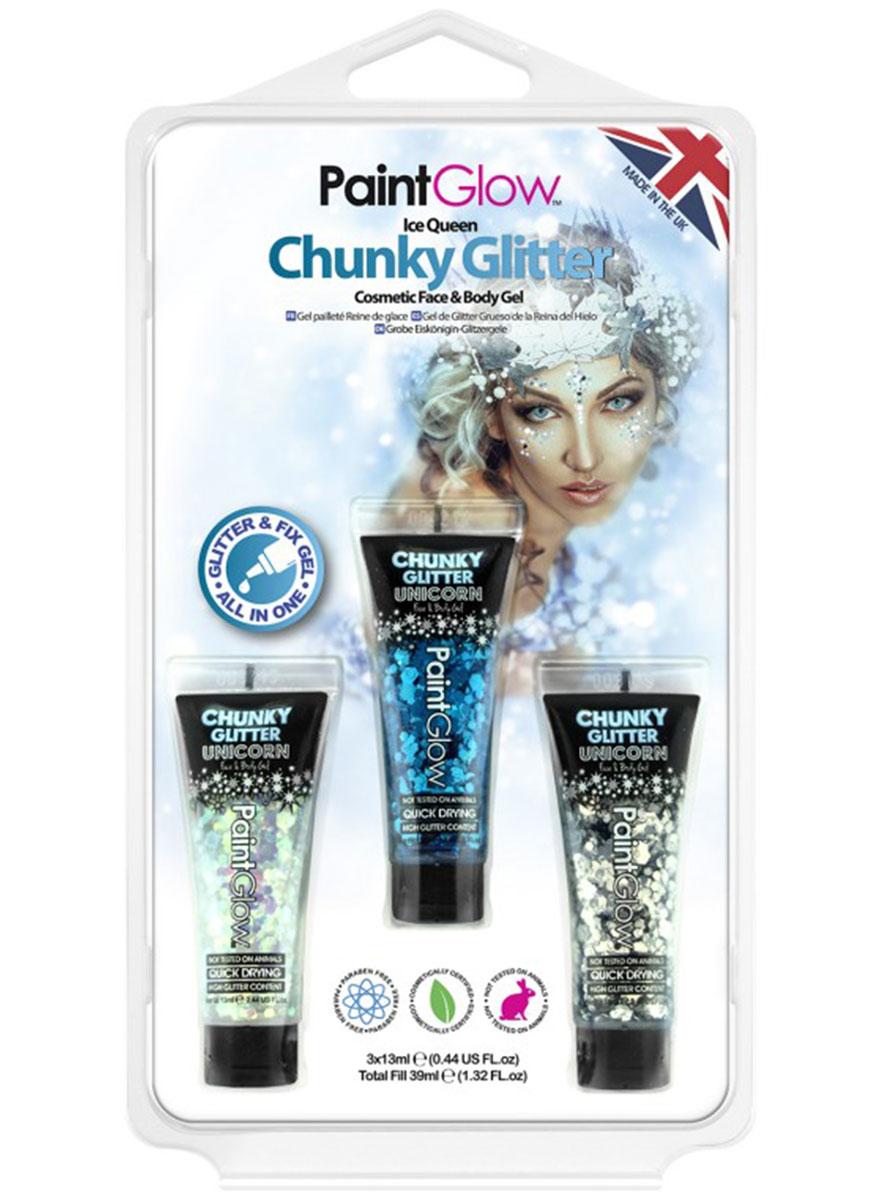 Ice Queen Winter Effects Gliitter Gels by Paint Glow HP04 available here at Karnival Costumes online party shop