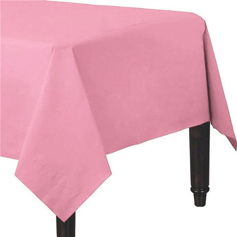 Baby Pink Paper Tablecover measuring 137cm x 274cm by Amscan 57115-109 available here at Karnival Costumes online party shop