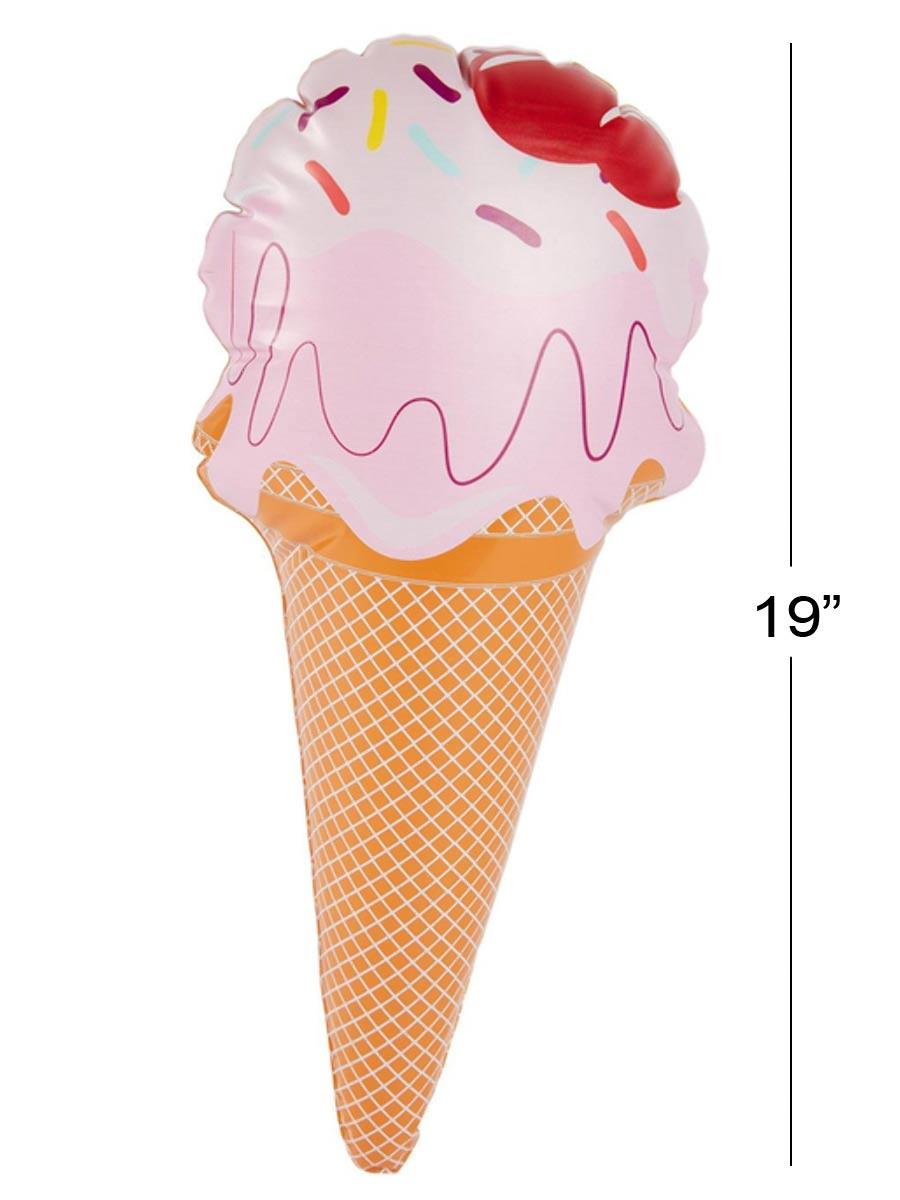 49cm Inflatable Ice Cream Cone for beach parties by Smiffys 52166 available here at Karnival Costumes online party shop