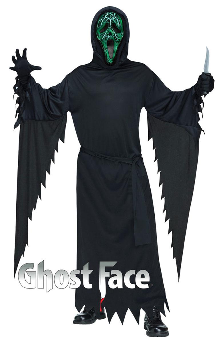 Smouldering Mask Ghost Face Adult Fancy Dress Costume by Fun World 133144 available in the UK here at Karnival Costumes online Halloween party shop