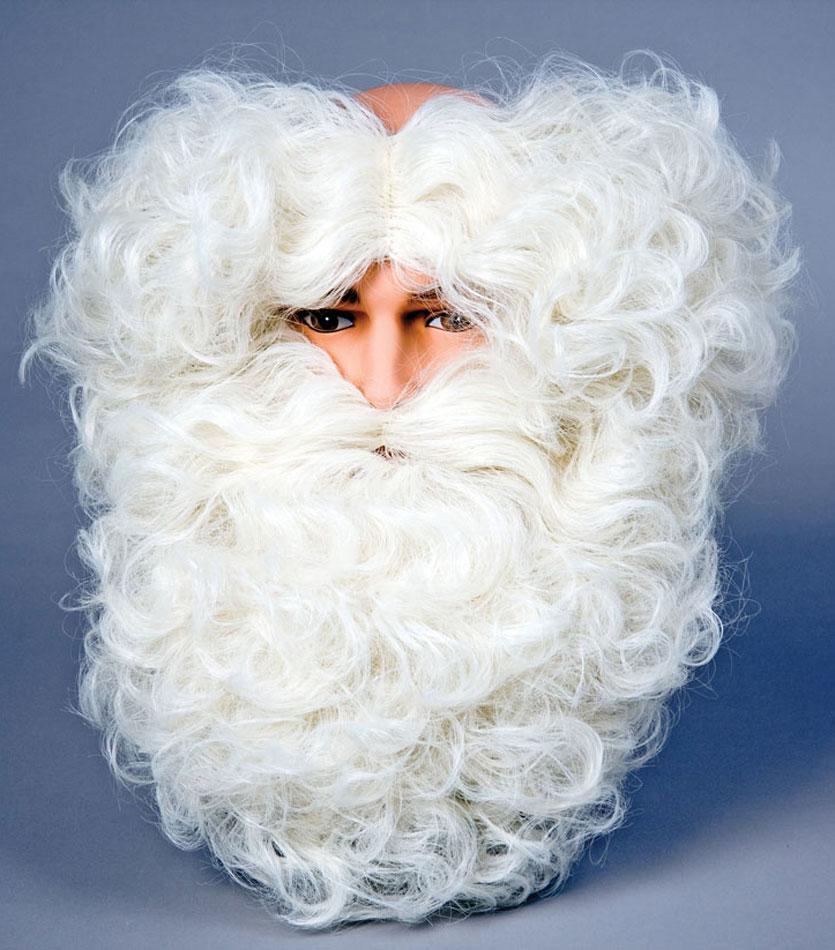 Deluxe Flaxen Santa Beard, Moustache and Headband by Palmers 41010012 / 7562B available here at Karnival Costumes online party shop