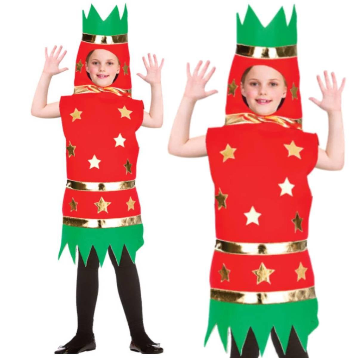 Children's Christmas Cracker fancy dress costume by Wicked XMC-4855 available here at Karnival Costumes online Christmas party shop