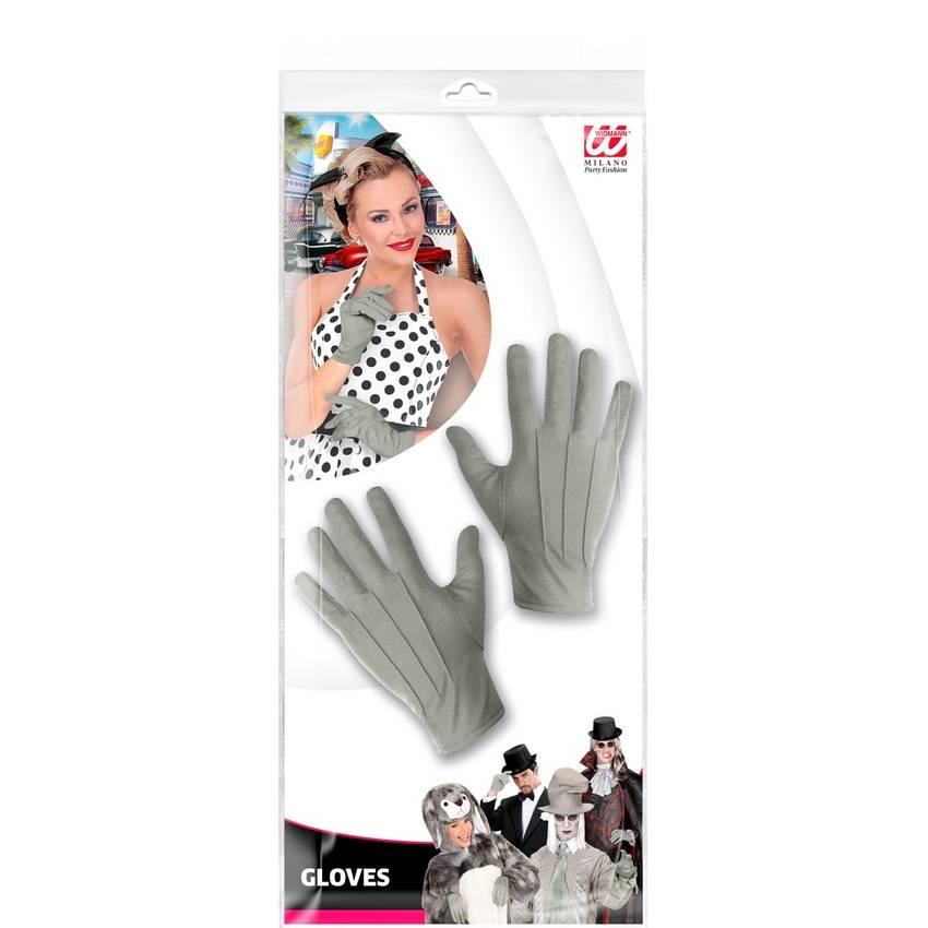 Packaging for our Grey dress Gloves by Widmann 1460G available here at Karnival Costumes online party shop